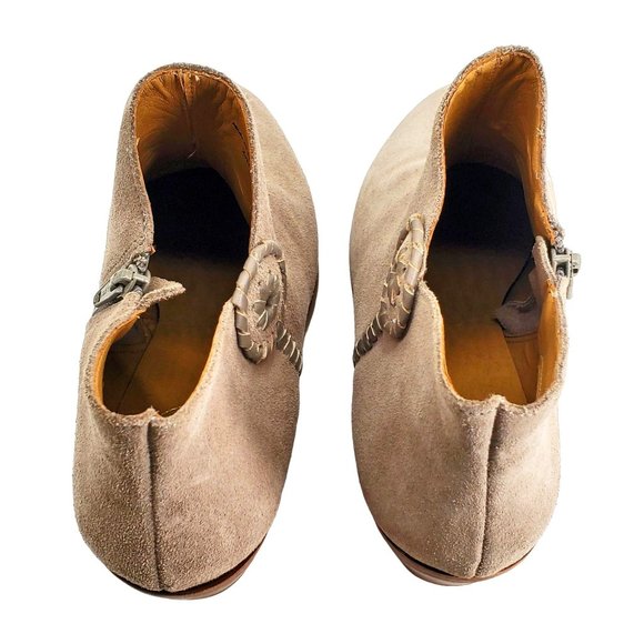 Jack Rogers PEYTON Suede Leather Ankle Booties Tan Oak Sz 7.5 M - Picture 5 of 7